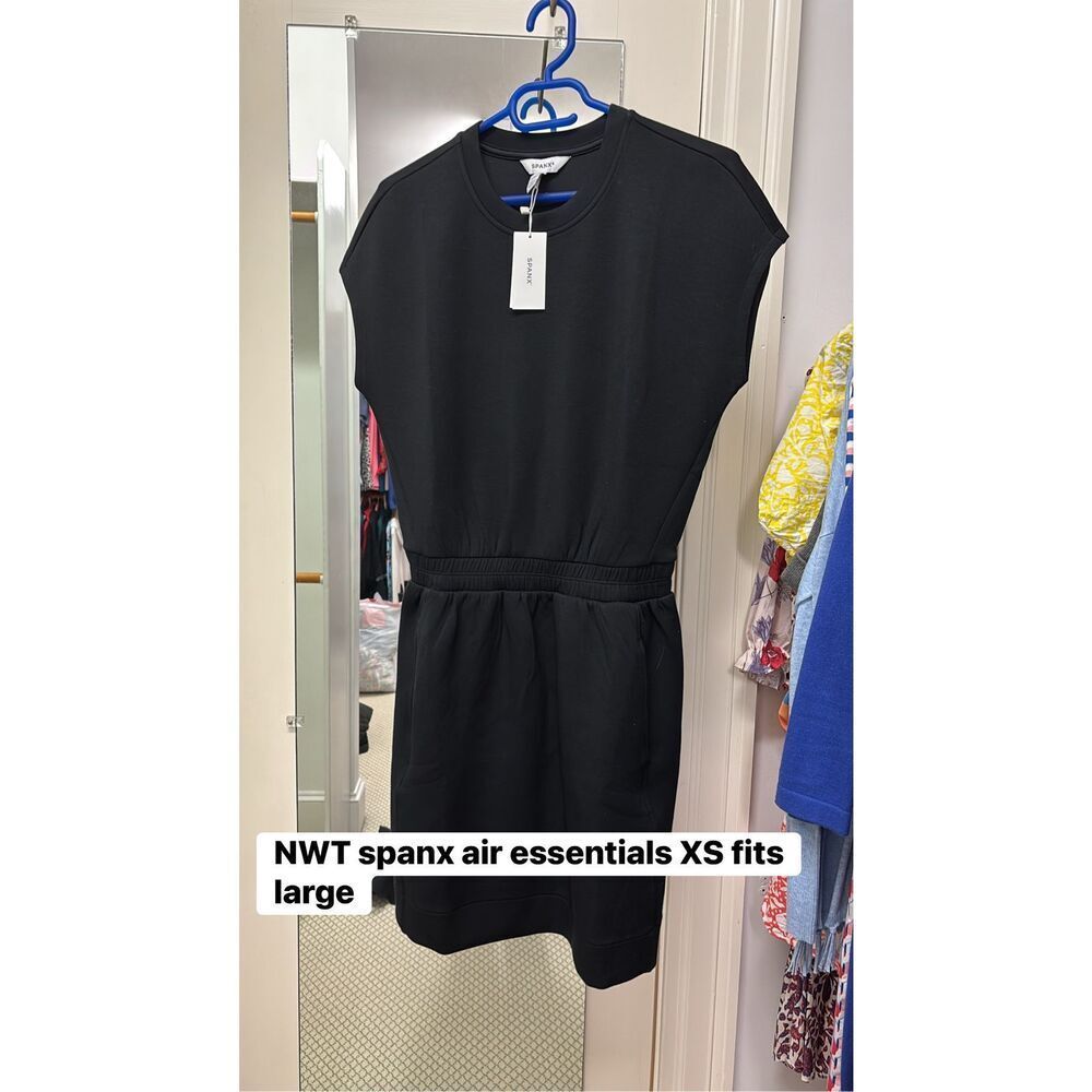 NWT SPANX AirEssentials® Cinched Mini Dress | Very Black